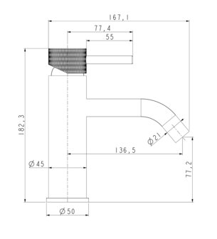 29.5302 lijntekening_linedrawing_Wiesbaden_Ribbd_wastafelmengkraan_geborsteldstaal_sinktap_designfaucet_brushedsteelfaucet_Banh